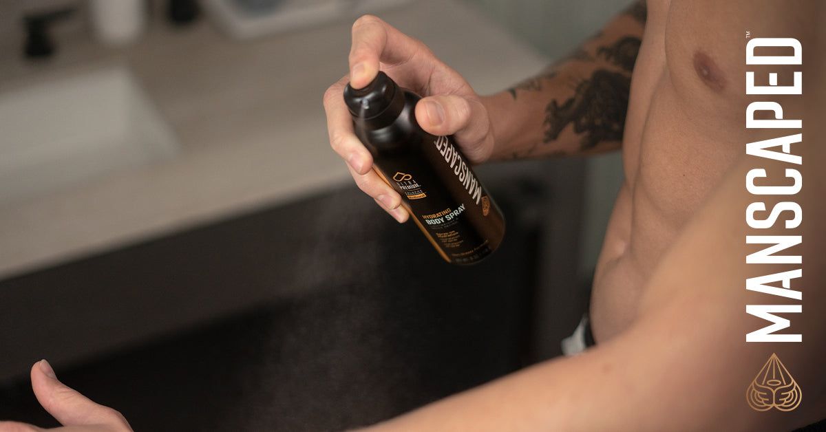 Post tattoo care with MANSCAPED™ Hydrating Body Spray